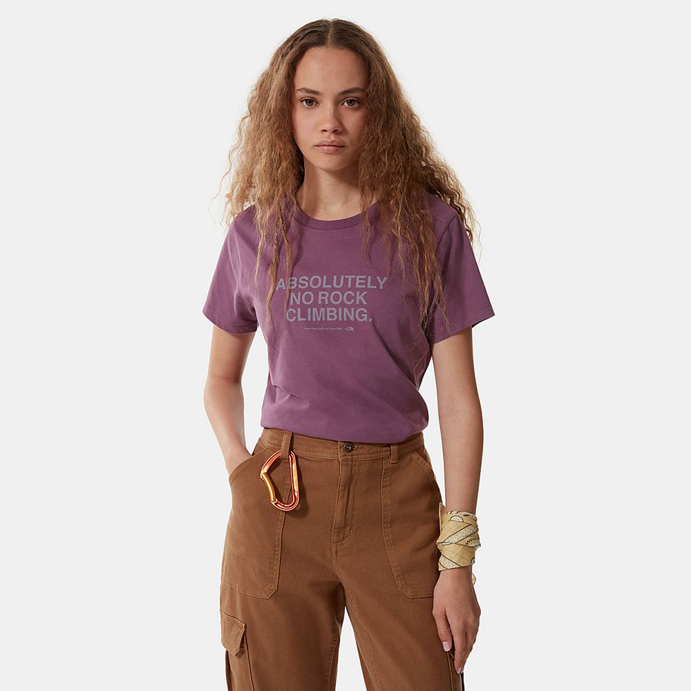 The North Face T-Shirts Womens Australia - The North Face New Climb Purple (FYP-748059)